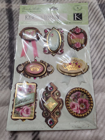 BW MADELINE MEDALLIONS STICKERS - K & COMPANY