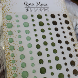 PINE BRANCH CLEAR WITH COLOR ENAMEL DOTS - GINA MARIE DESIGNS