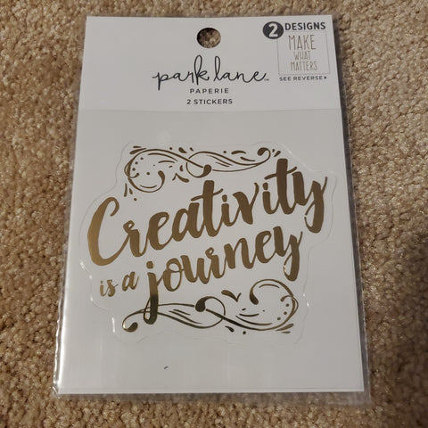 CREATIVITY IS A JOURNEY - PARK LANE 2 STICKERS