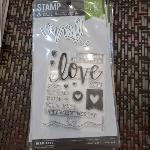 LOVE - Hero Arts Stamp and Cut Die set