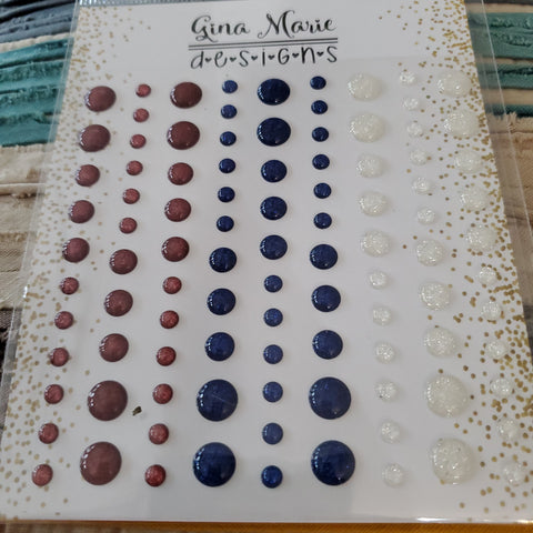 (BACK FROM RETIREMENT) PATRIOTIC SPARKLE ENAMELS - GINA MARIE DESIGNS