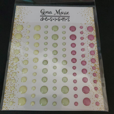 TULIP TIME CLEAR WITH COLOR STYLE ENAMEL DOTS - GINA MARIE DESIGNS