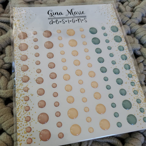 BOHO CLEAR WITH COLOR ENAMEL DOTS - GINA MARIE DESIGNS