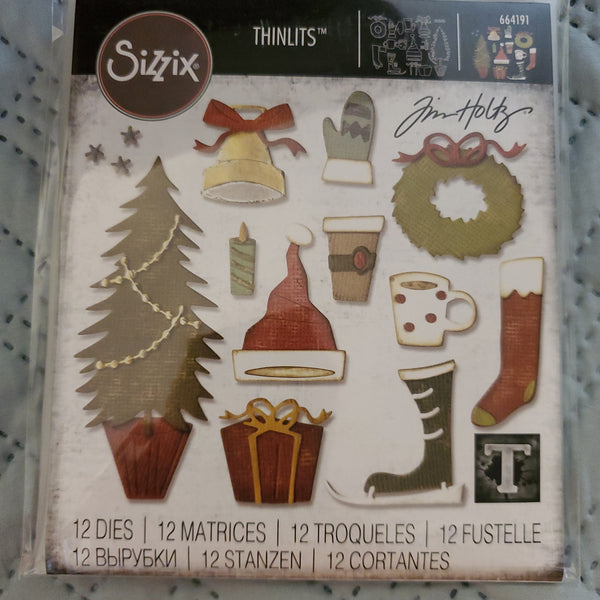 Sizzix Thinlits Die Set 12PK - Festive Things by Tim Holtz