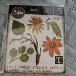 Sizzix Thinlits Die Set 6PK - Funky Floral, Large by Tim Holtz