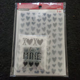 BE MINE - 2 EMBOSSING FOLDERS & SET OF STAMPS