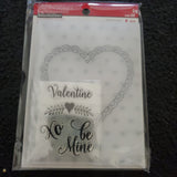 BE MINE - 2 EMBOSSING FOLDERS & SET OF STAMPS