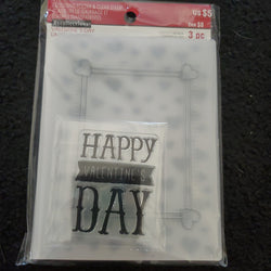 HAPPY VALENTINES DAY - 2 EMBOSSING FOLDERS & SET OF STAMPS