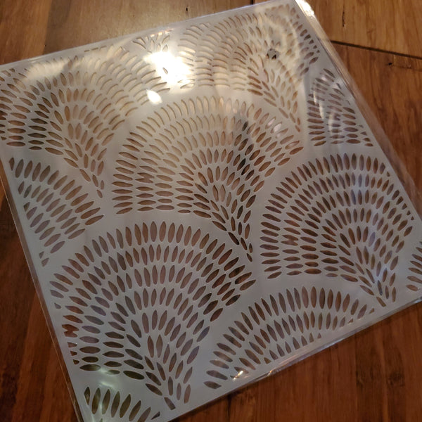 YEAR END SALE - TYE DYE ARCHES 6x6 STENCIL - Gina Marie Designs