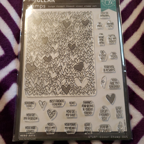 ALL MY HEART PEEK A BOO INFINITY PARTS EXTRA LARGE SET HERO ARTS