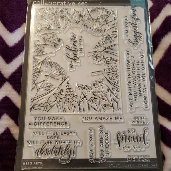 YOU MAKE A DIFFERENCE EXTRA LARGE STAMP SET HERO ARTS
