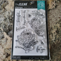 PROTEA FLOWERS - HERO ARTS CLEAR STAMPS