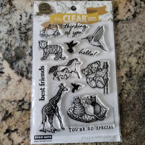 REALISTIC ANIMALS - HERO ARTS CLEAR STAMPS