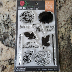 COLOR LAYERING ROSE - HERO ARTS CLEAR STAMPS