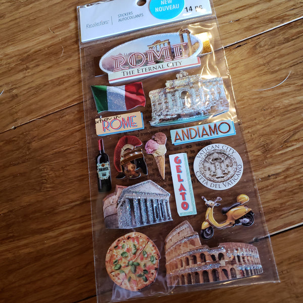ROME ITALY - RECOLLECTIONS STICKERS
