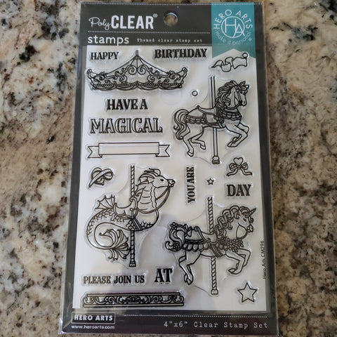 ORNATE CAROUSEL - HERO ARTS CLEAR STAMPS
