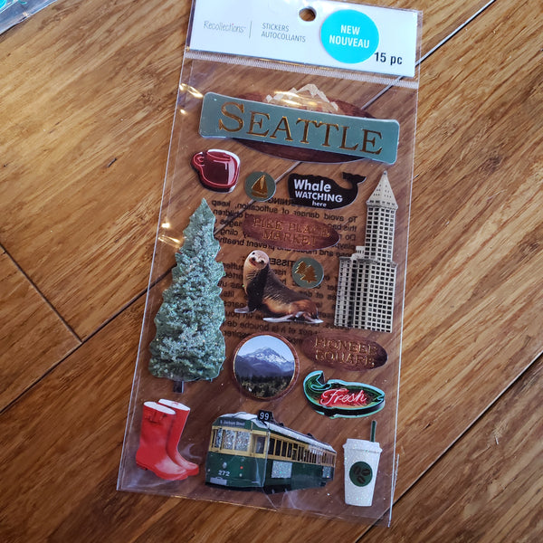 SEATTLE WASHINGTON - RECOLLECTIONS STICKERS
