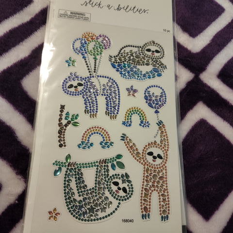 SLOTH BLING - THE PAPER STUDIO STICKERS – Scrapbook Outlet - Gina Marie  Designs