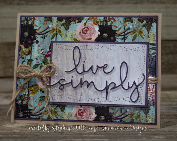 LIVE SIMPLY WORD DIE - GINA MARIE DESIGNS