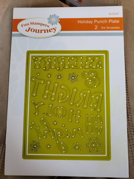 HOLIDAY PUNCH PLATE DIE SET - FUN STAMPERS JOURNEY