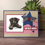 MILITARY BOOTS - GINA MARIE DESIGNS PHOTOPOLYMER CLEAR STAMPS