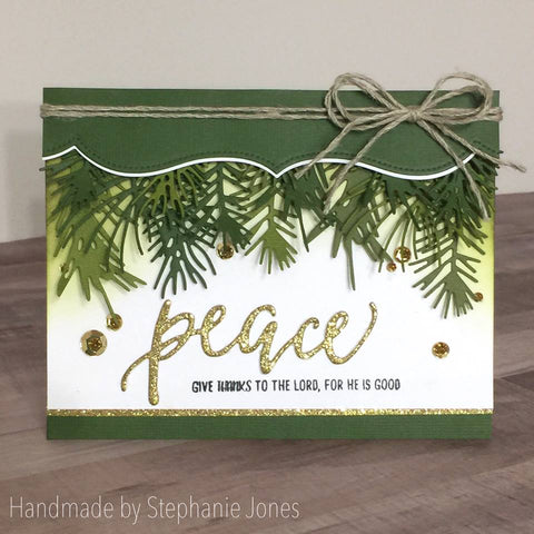 SCRIPT CHRISTMAS WORDS - PEACE - BELIEVE - Gina Marie Designs