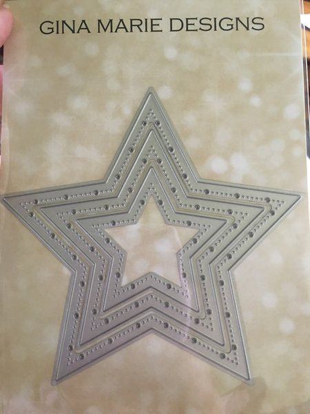 BIG AND LITTLE PIERCED CHAIN STAR DIE SET - Gina Marie Designs