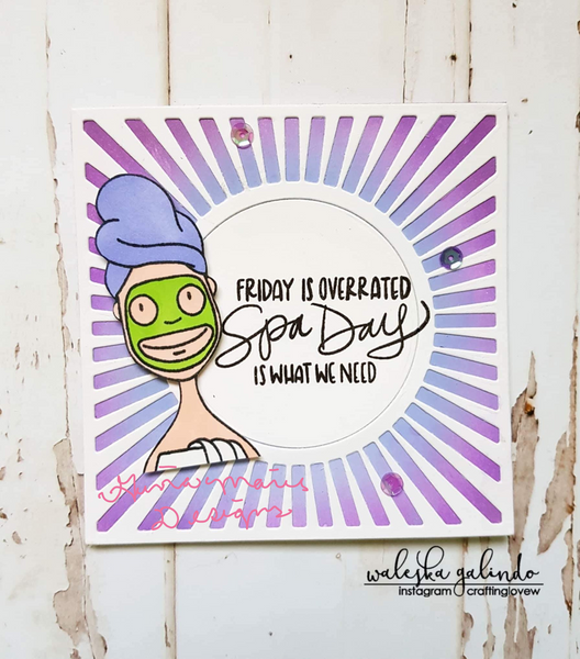CIRCLE BURST 4x4 DIE - Gina Marie Designs