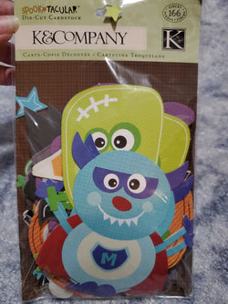 K & COMPANY SPOOKTACULAR DIE CUT PACK 166 PIECES