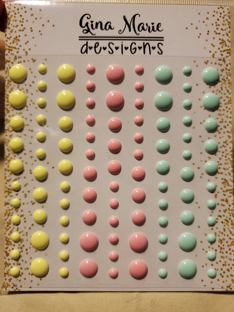 Pastel Easter Gloss Style Enamel Dots Gina Marie Designs Scrapbook