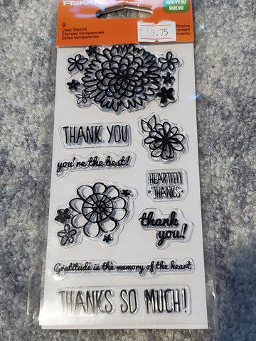 THANK YOU BLOOMS - FISKARS CLING STAMPS