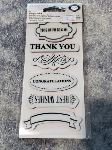 THANK YOU - FISKARS CLING STAMPS