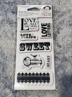 LOVE IS ALL YOU NEED - FISKARS CLING STAMPS