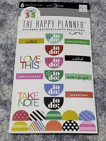 PPS-51 THE HAPPY PLANNER ME AND MY BIG IDEA MULTI STICKER SHEET PACK