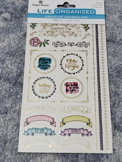 STPL-1003 GRATITUDE THEME LIFE ORGANIZED PAPER HOUSE MULTI SHEET STICKER PACK