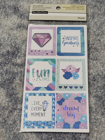 LIVE EVERY MOMENT EVER PLANNER STICKERS RECOLLECTIONS MULTI SHEET PACK
