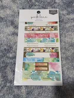 STICKER FLORAL PARK LANE 2 SHEET STICKER PACK