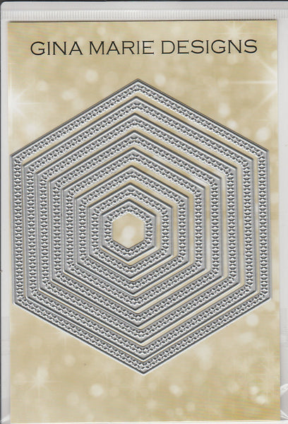 X STITCHED HEXAGON DIE SET - Gina Marie Designs