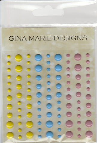 BEACH PARTY COLORS GLOSS Enamel Dot Embellishments