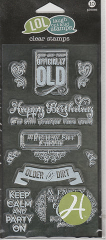 BIRTHDAY - LOL LAUGH OUT LOUD CLEAR STAMPS