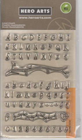 UPPER AND LOWER FONT - HERO ARTS CLEAR STAMPS