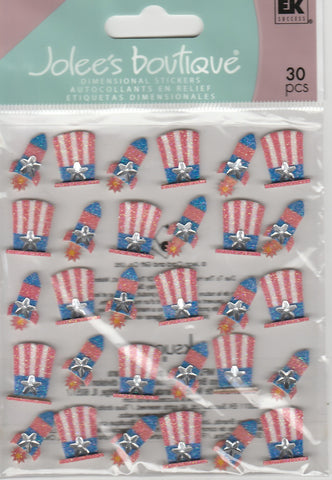 PATRIOTIC HATS AND REPEATS - Jolee's Boutique Stickers