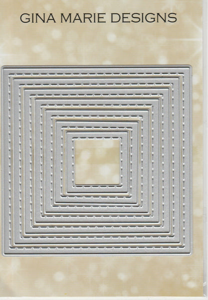 STITCHED SQUARE DIE SET - Gina Marie Designs