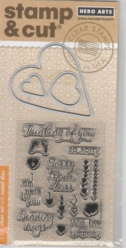 HEARTFELT - Hero Arts Stamp and Cut Die set