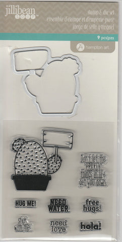 CACTUS - JILLIBEAN CLEAR STAMP AND DIE SET
