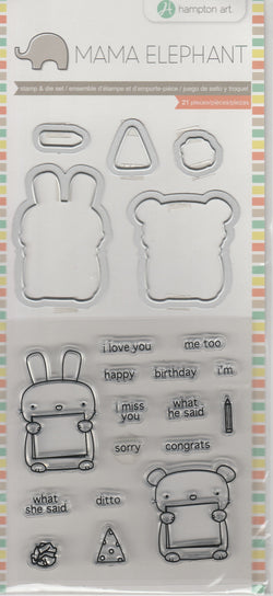 DITTO - MAMA ELEPHANT STAMPS AND DIE SET