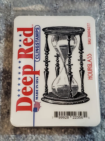 HOURGLASS - DEEP RED RUBBER STAMPS