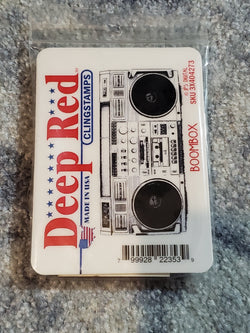 BOOMBOX - DEEP RED RUBBER STAMPS