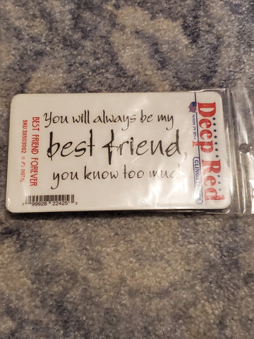 BEST FRIEND FOREVER - DEEP RED RUBBER STAMPS