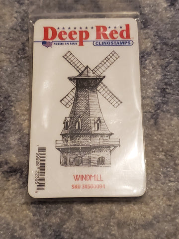 WINDMILL - DEEP RED RUBBER STAMPS